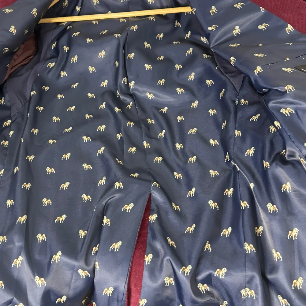 Lauren Ralph‎ Lauren Burgundy Corduroy Blazer